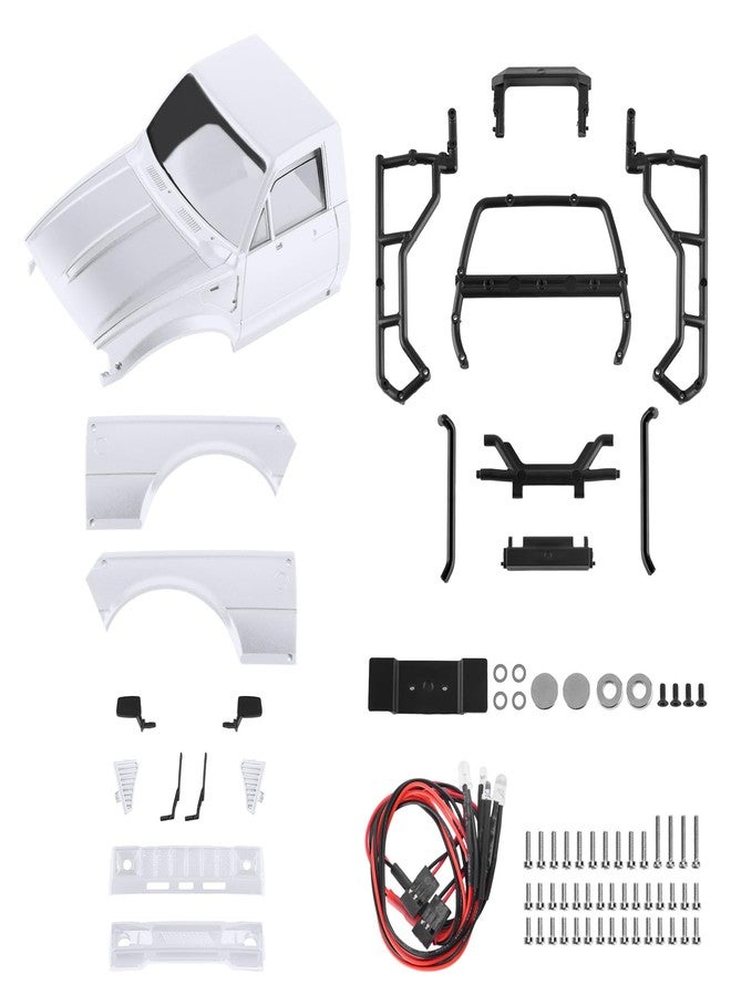 GIXCEL Hard Pickup Truck Body Shell with Bed Rack, Compatible with 1/24 Scale RC Crawler Axial SCX24 C10 Bronco Wrangler 4Runner Upgrade Parts (White) - Image 3