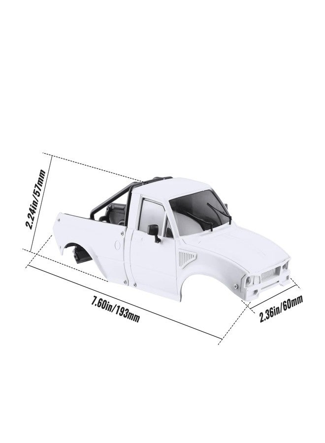 GIXCEL Hard Pickup Truck Body Shell with Bed Rack, Compatible with 1/24 Scale RC Crawler Axial SCX24 C10 Bronco Wrangler 4Runner Upgrade Parts (White) - Image 2