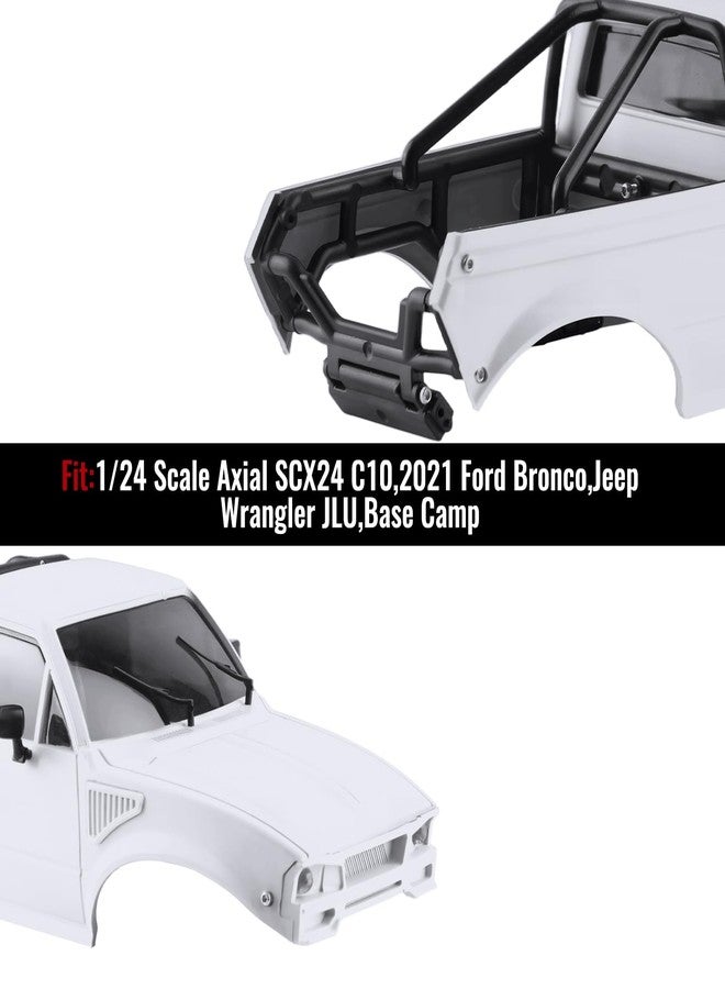 GIXCEL Hard Pickup Truck Body Shell with Bed Rack, Compatible with 1/24 Scale RC Crawler Axial SCX24 C10 Bronco Wrangler 4Runner Upgrade Parts (White) - Image 4