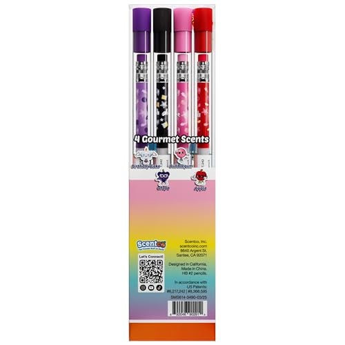 Scentco Smencils Sugar Star Scented Pencils – HB #2 Graphite Pencils Made from Recycled Newspapers, 4 Pack, Long-Lasting Gourmet Scents, Fun School Supplies & Gifts for Kids, Teachers, Classroom Rewards - Image 5