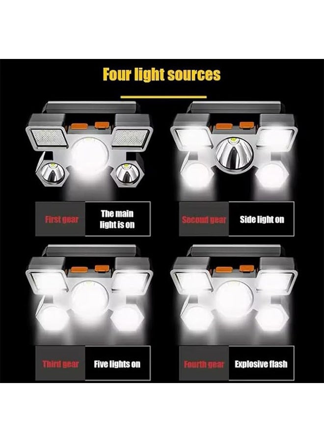 Lemon Rechargeable Headlamp, LED Headlamp, Super Bright Flashlight, Camping Outdoor Headlight, Waterproof, dustproof lumens - Image 2