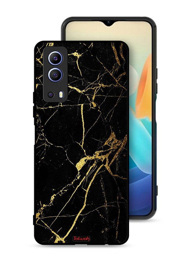 Tolwak Vivo Y72 5G Protective Case Cover Crack Marble - Image 1