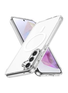 for Samsung Galaxy A35 5G Case [Compatible with Magsafe Wireless Charging] Yellowing Resistant Magnetic Back Cover Clear Samsung Galaxy A35 Rugged Best Phone Case