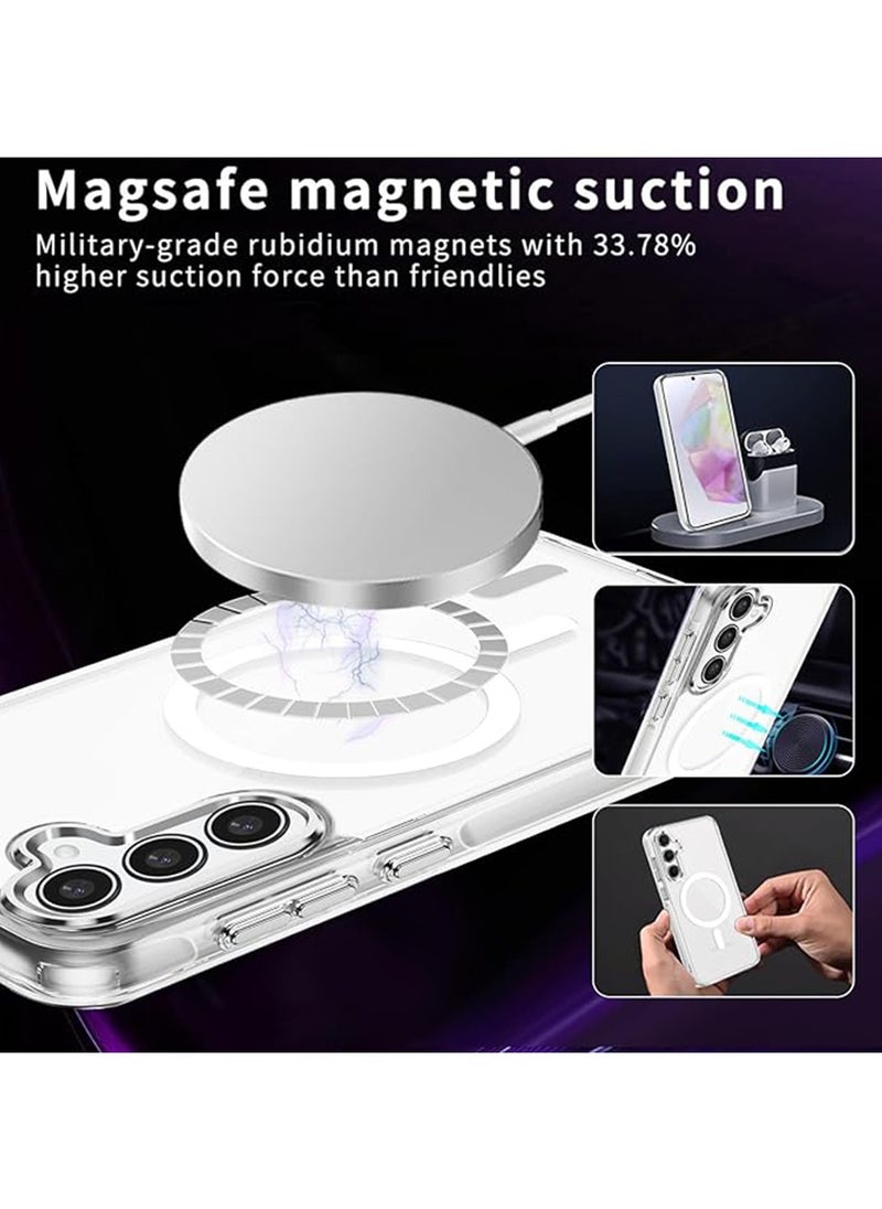 Generic - for Samsung Galaxy A35 5G Case [Compatible with Magsafe Wireless Charging] Yellowing Resistant Magnetic Back Cover Clear Samsung Galaxy A35 Rugged Best Phone Case - Image 1