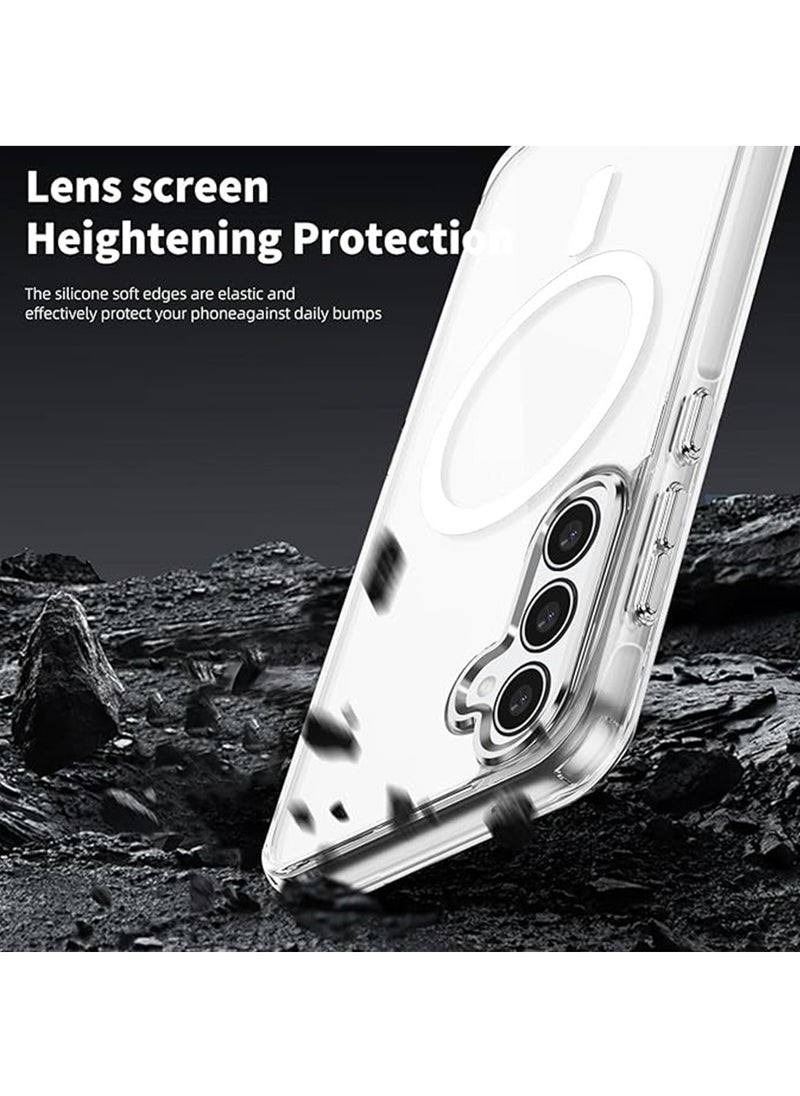 Generic - for Samsung Galaxy A35 5G Case [Compatible with Magsafe Wireless Charging] Yellowing Resistant Magnetic Back Cover Clear Samsung Galaxy A35 Rugged Best Phone Case - Image 1