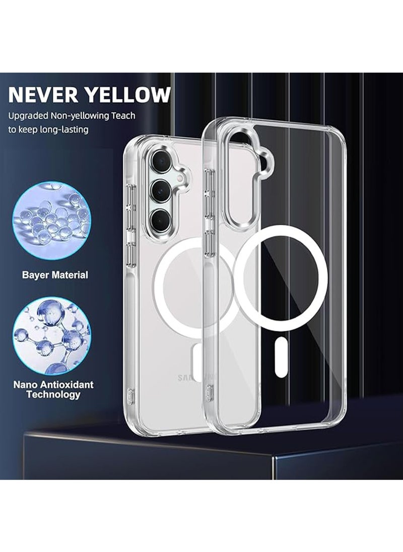Generic - for Samsung Galaxy A35 5G Case [Compatible with Magsafe Wireless Charging] Yellowing Resistant Magnetic Back Cover Clear Samsung Galaxy A35 Rugged Best Phone Case - Image 1