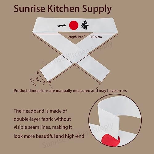 ROORUZ White Japanese Sushi Chef Bandana Hachimaki Karate Headband - Number One - Image 3