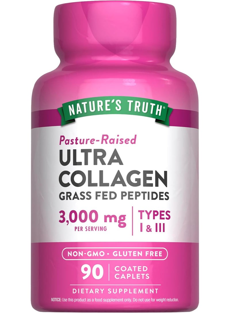 نايتشورز تروث كبسولات الكولاجين ألترا سي المتحللة 3000 ملغ، 90 كبسولة مغلفة - Image 2