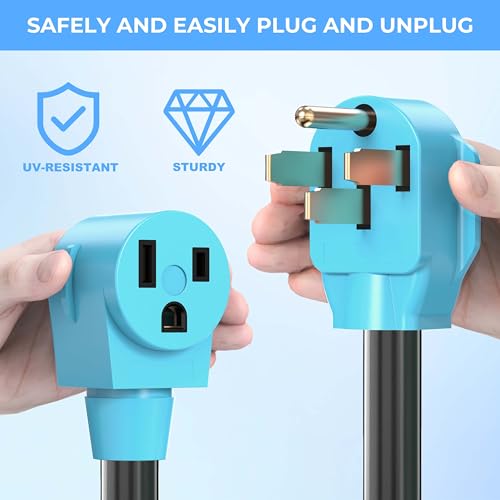 CircleCord Welder Adapter Cord, NEMA 14-50P Male to 6-50R Female, 50 Amp Welder Power Adapter Plug, Heavy Duty STW 8 AWG 50 Amp 250V 12500 Watt - Image 5