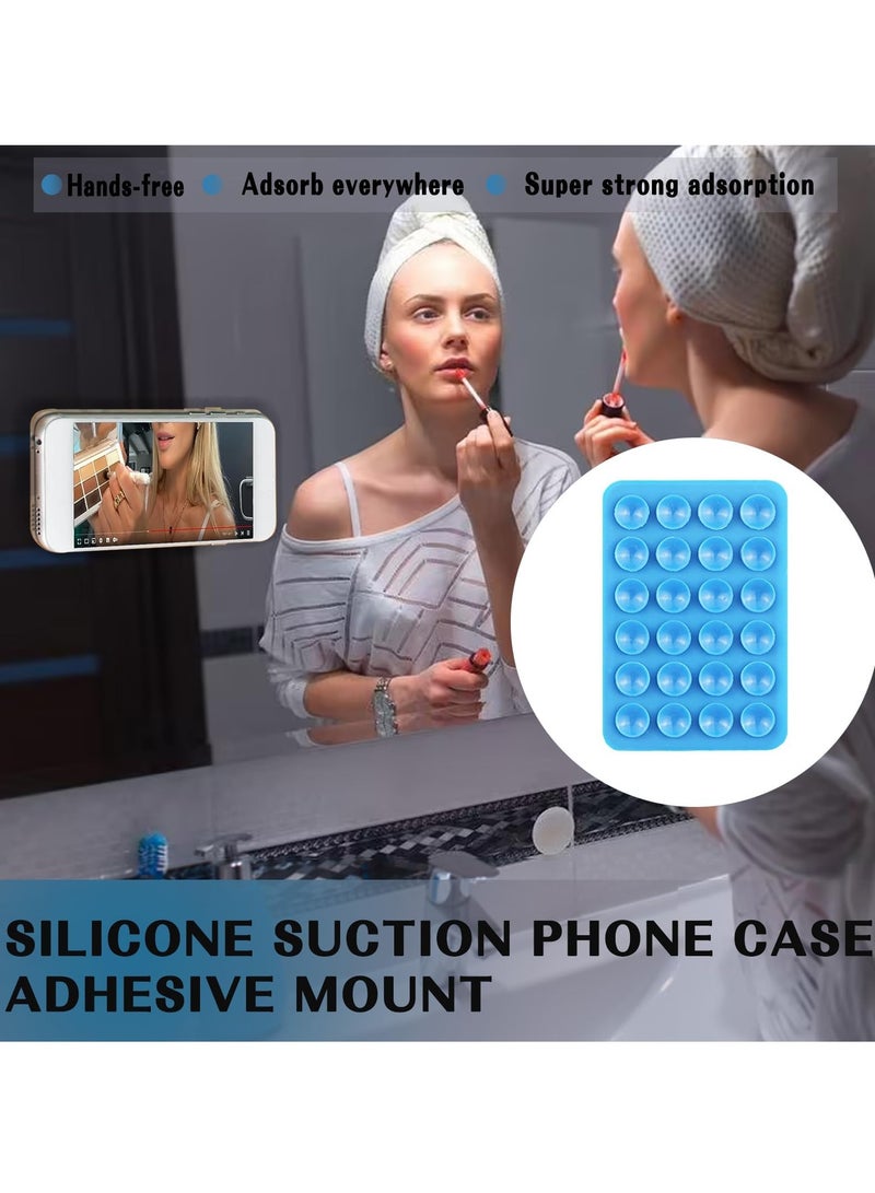 Peachjoy 12 عبوة غلاف هاتف سيليكون مزود بأكواب شفط لاصقة قوية، مناسبة للاستخدام اليدوي الحر في الحمام، لالتقاط الصور الذاتية ومقاطع الفيديو - Image 3