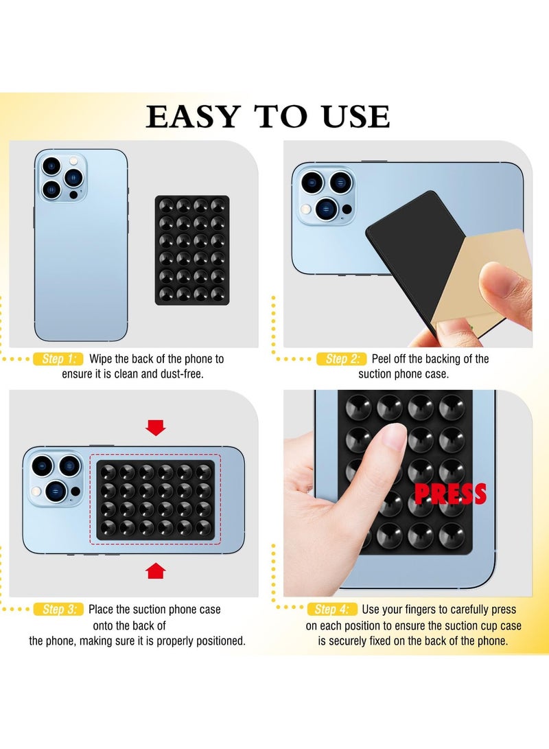 Peachjoy 12 عبوة غلاف هاتف سيليكون مزود بأكواب شفط لاصقة قوية، مناسبة للاستخدام اليدوي الحر في الحمام، لالتقاط الصور الذاتية ومقاطع الفيديو - Image 4