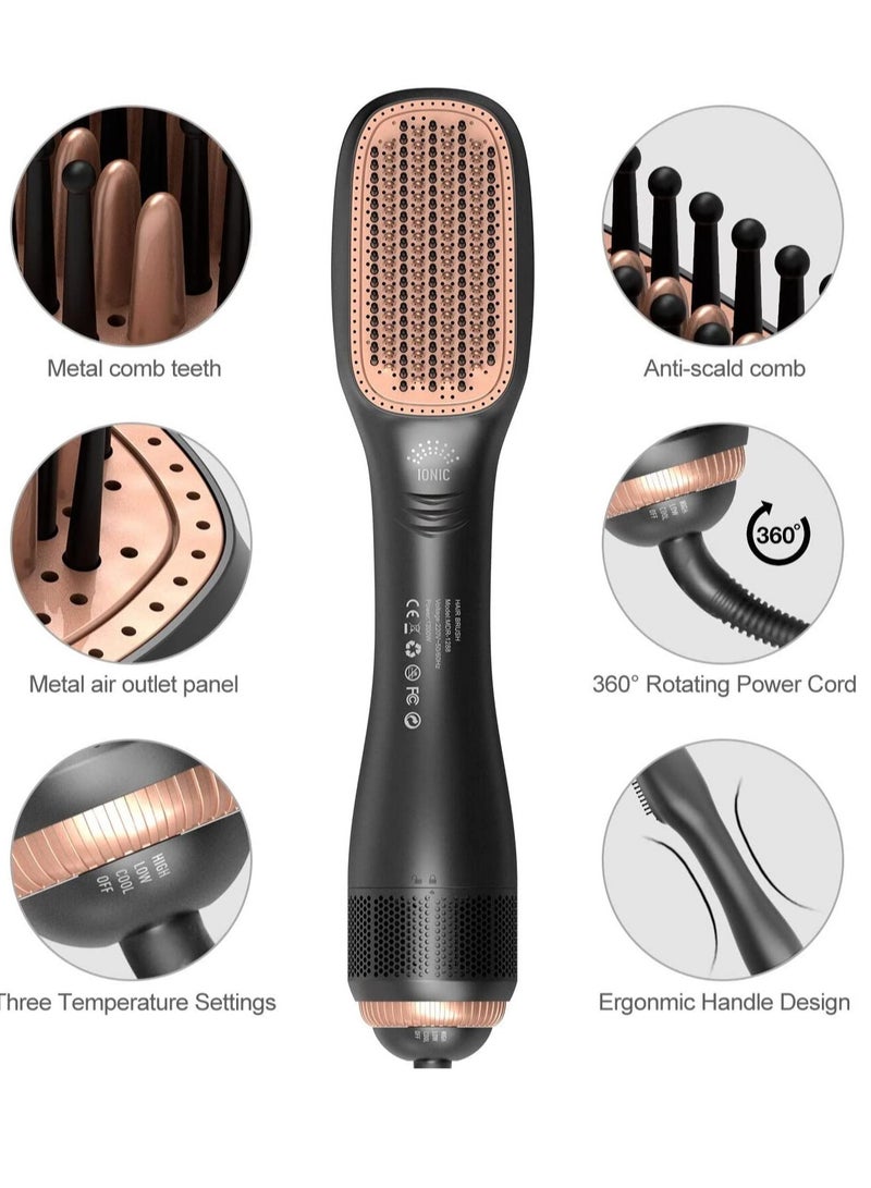 ELTRAZONE Hair Dryer and Styler Professional One Step Hot Air Brush Hair straightener Comb 1200W - Image 4