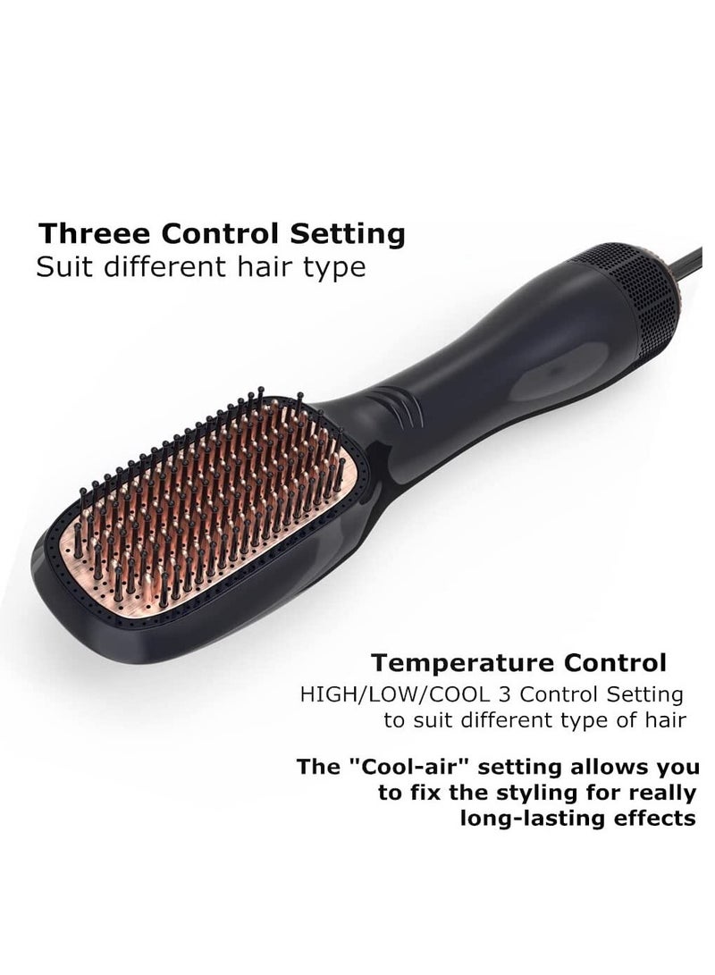 ELTRAZONE Hair Dryer and Styler Professional One Step Hot Air Brush Hair straightener Comb 1200W - Image 3
