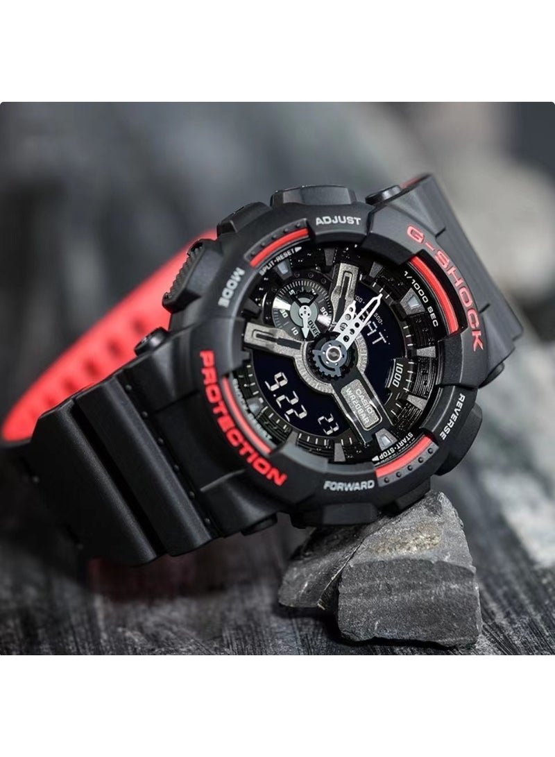 CASIO Men's G-Shock GA110HR-1A Black Rubber Quartz Sport Watch - Image 2