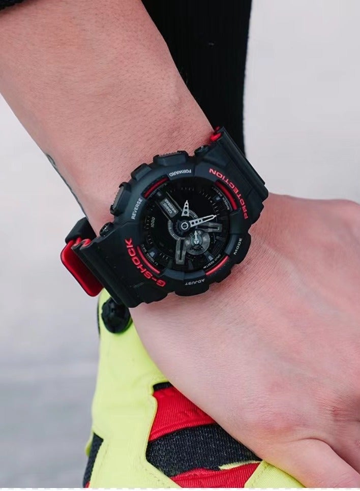 CASIO Men's G-Shock GA110HR-1A Black Rubber Quartz Sport Watch - Image 3