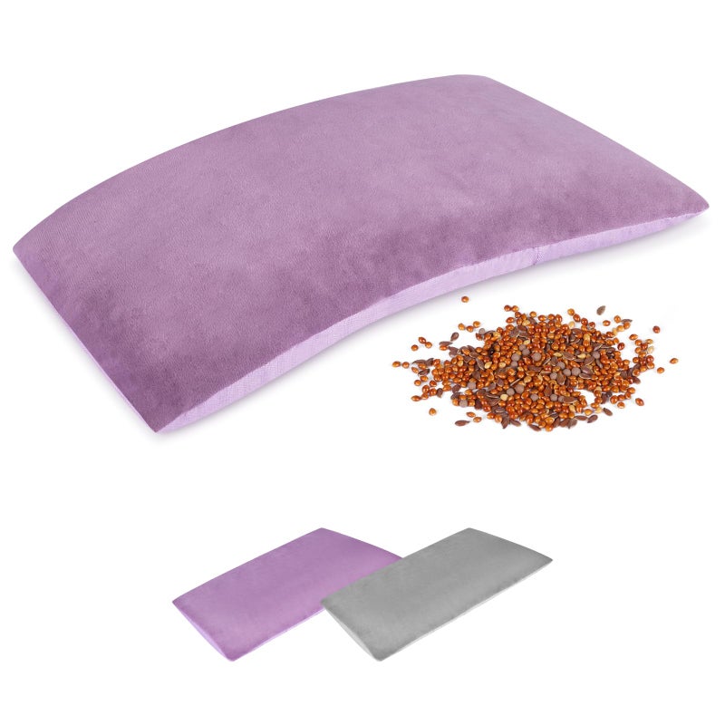 SuzziPad Heating Pad Microwavable for Reduce Discomfort with Washable Cover 7 x12 Reusable Heat Pads for Shoulder Belly Elbow Knee Moist Heated Pack Sore Muscle Soothing Fatigue Purple