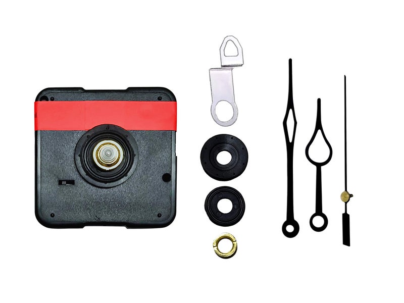IIK COLLECTION Analogue 18MM Long Spindle Quartz Movement Plastic Machine with Black Hands Kit for Wall Clock (IIK-MOV-PL-037) - Image 3