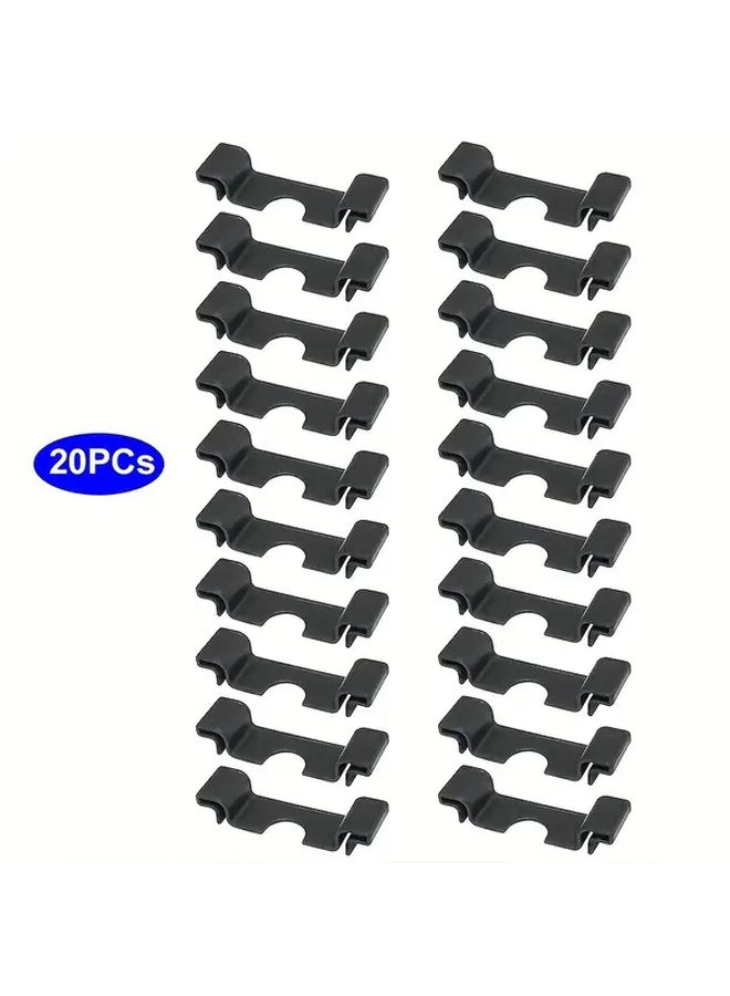20pcs Black Aluminum DIN Rail End Caps For 35mm Rail Systems With Mounting Holes - Image 5