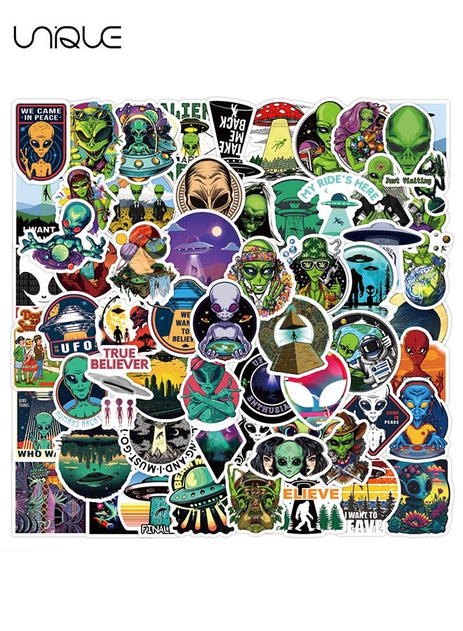 Unique 62Pcs Alien Graffiti Sticker Sticker，Vinyl Waterproof Stickers for Water Bottles Laptop Phone Computer Guitar, Gifts for Teens, Girls, Fans - Image 4