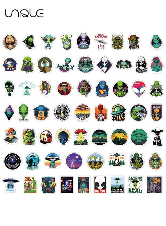 Unique 62Pcs Alien Graffiti Sticker Sticker，Vinyl Waterproof Stickers for Water Bottles Laptop Phone Computer Guitar, Gifts for Teens, Girls, Fans - Image 2