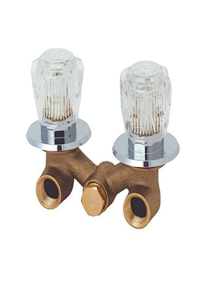 مولر صنبور دش مولر، نحاس، صمام خرطوشة، مقبضان، مسافة مركزية 3-3/8 بوصة، مطابق للمعيار A112.18.1M - Image 1