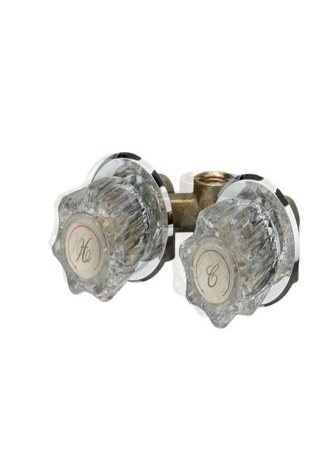 مولر صنبور دش مولر، نحاس، صمام خرطوشة، مقبضان، مسافة مركزية 3-3/8 بوصة، مطابق للمعيار A112.18.1M - Image 2