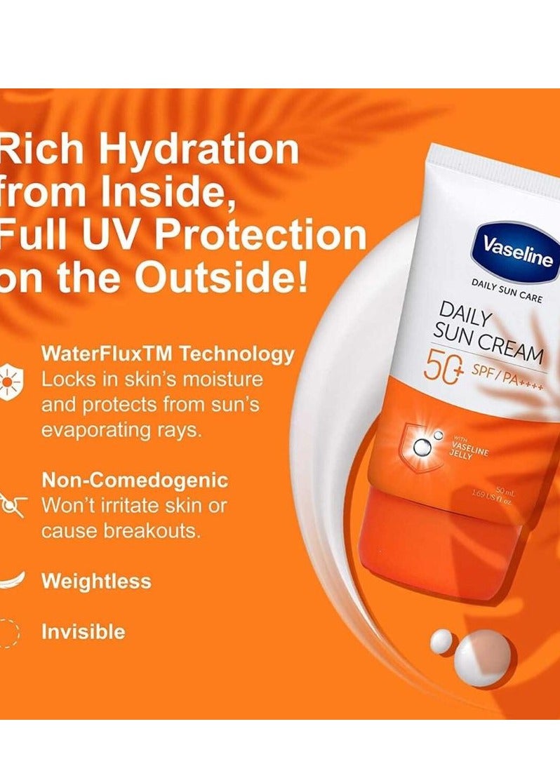 فازلين كريم العناية اليومية بالشمس بمعامل حماية 50، 50 مل - Image 2