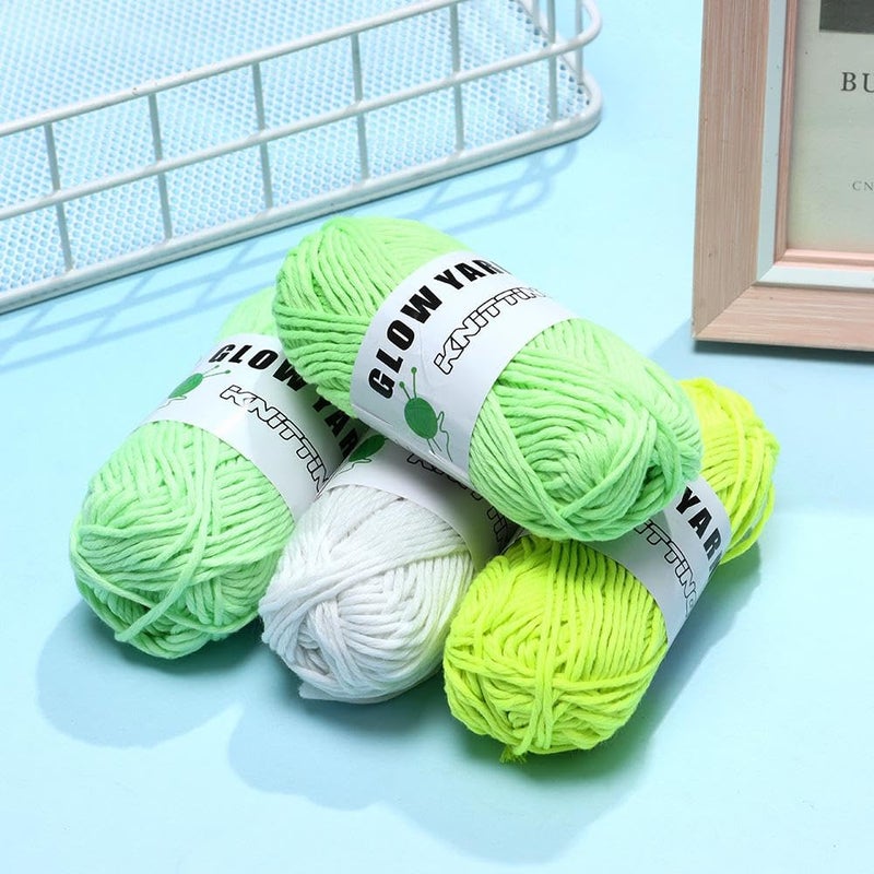 "Phosphorescent Crochet Cotton Yarn Set - Crochet Hand Embroidery (Cotton Light Up Crochet Yarn Set for Hand Embroidery)" - Image 3