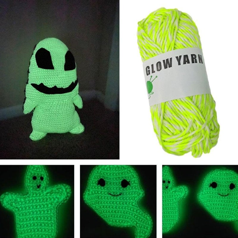 "Phosphorescent Crochet Cotton Yarn Set - Crochet Hand Embroidery (Cotton Light Up Crochet Yarn Set for Hand Embroidery)" - Image 2