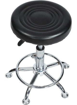 Adjustable Stool – Metal Bar Stool with Faux Leather Seat for Office, Kitchen, Doctor, Cafeteria, and Home Use