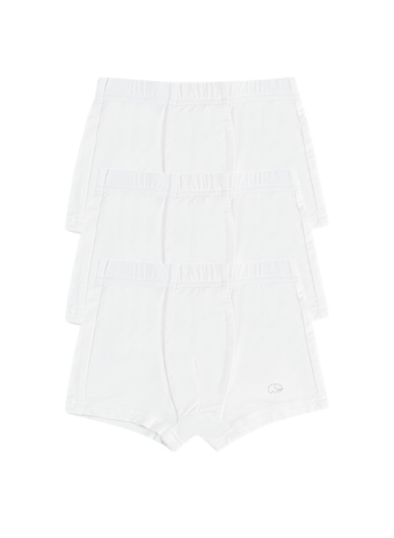 Anvi Baby Organic Bamboo Boxer Brief Underwear Set Of 3- White/White/White  - Image 1
