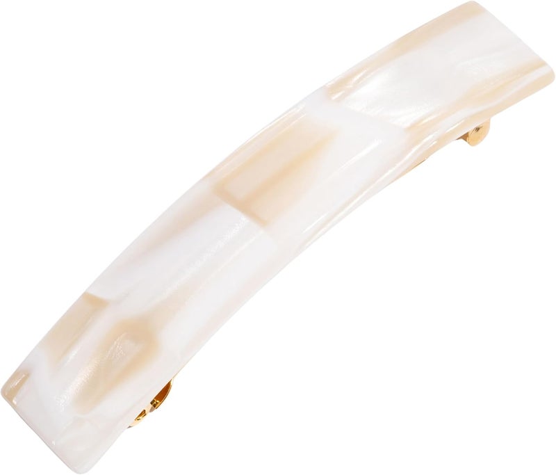 France Luxe Classic Rectangle Hair Barrette in Alba - Image 1