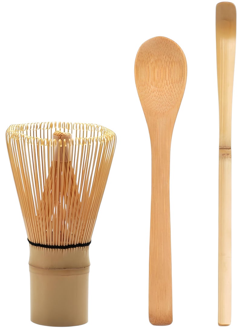 مجموعة أدوات الماتشا من الخيزران – مضرب ماتشا ويسك وملعقة خشبية وعصا التقليب تشاساجي لتحضير ماتشا مثالية - Image 1