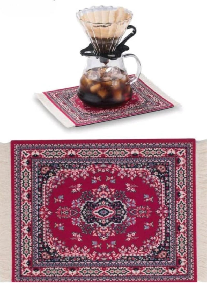 Digipace Mouse Pad,Persian Style Carpet Mouse Pad and Coffee Mat, V60 Mat, Anti Slip, Anti Moisture, Coffee Cup Coaster, Heat Resistant Multi Purpose Table Mat - Image 2