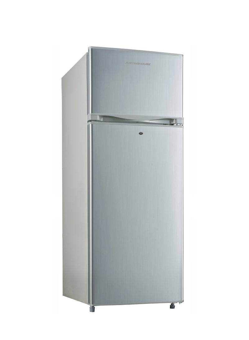 JUSTINGHOUSE Double Door Refrigerator With Freezer 7.2 Cubic JSRF-229D Silver - Image 2