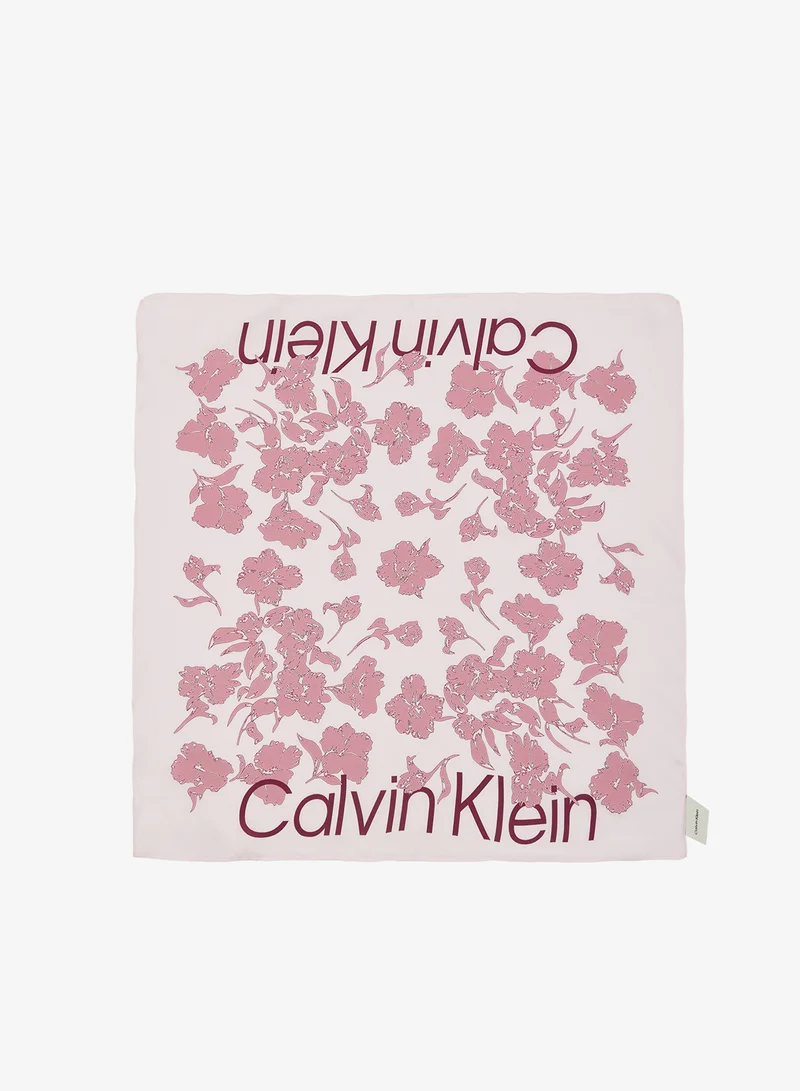 CALVIN KLEIN Square Floral Logo Scarf
