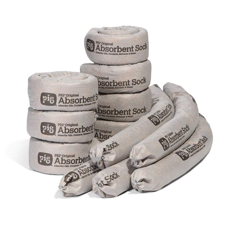 PIG Original Absorbent Sock - 12 Socks - 3" x 42" - Absorbs up to 64 oz per Sock - PIG237 - Image 1