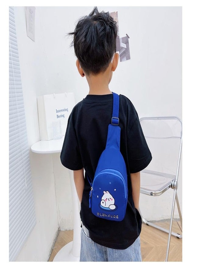 Gugzy Cartoon Kids Chest Bag with Adjustable Straps - Playful and Practical Toddler Sling Bag (Blue) - Image 4