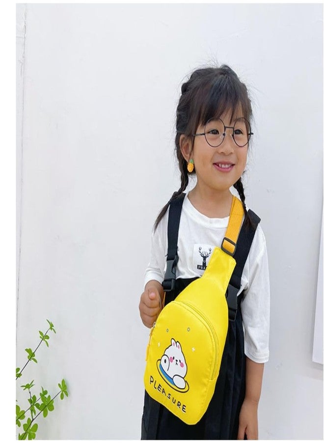 Gugzy Cartoon Kids Chest Bag with Adjustable Straps - Playful and Practical Toddler Sling Bag (Blue) - Image 5