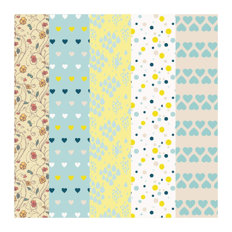 Paper Plane Design Multiple Pattern Art and Craft Sheets for Decoration and Gift Wrapping (Pack of 40 Sheets) Design-10 - Image 5