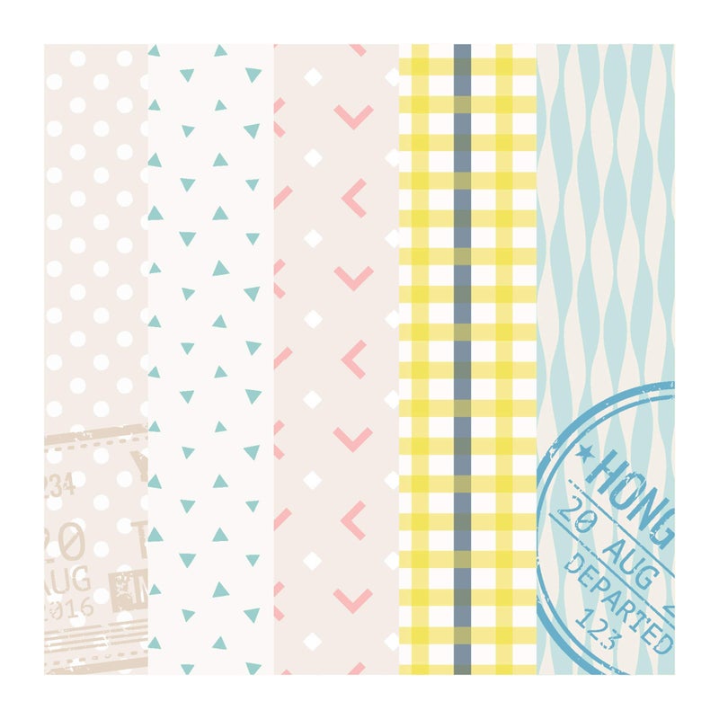 Paper Plane Design Multiple Pattern Art and Craft Sheets for Decoration and Gift Wrapping (Pack of 40 Sheets) Design-10 - Image 4