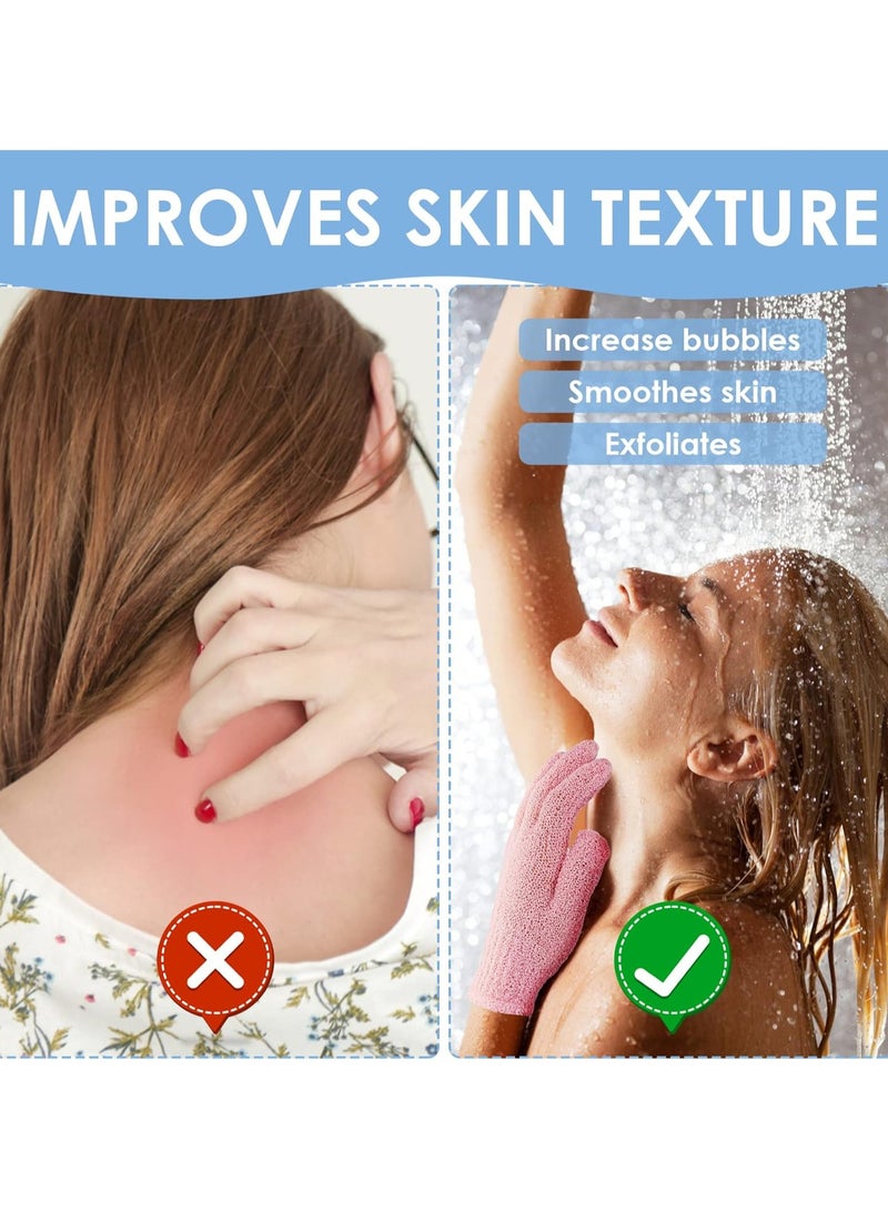 Goolsky Exfoliating Bath Gloves For Shower - Heavy Exfoliation, Body Scrub Shower Scrubber, Shower Exfoliating Gloves For Women & Men, Loofah Shower Glove - Image 2