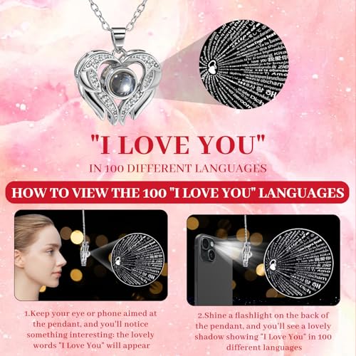 FIACO Gifts for Mom Preserved Real Roses with I Love You Necklace Fresh Forever Flowers Mothers Day Flower Gifts for Women Grandma Anniversary Birthday Gift for Girlfriend Wife Daughter - Image 4