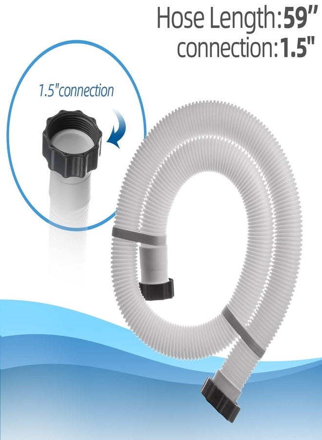 Sconva 1.5" Diameter 29060E Pool Pump Replacement Hose for Intex Filter Pumps Sand Pump & Saltwater Systems - 59" Long(2 Pack) - Image 2
