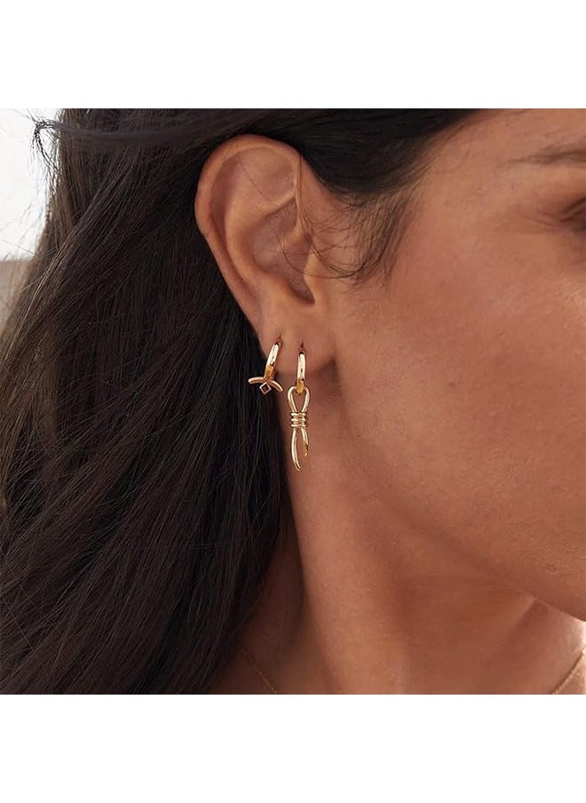 Mevecco - Women Gold Huggie Hoop Earrings Dangle Drop 14K Gold Filled Small Boho Beach Simple Delicate Handmade Hypoallergenic Jewelry Gift - Image 1