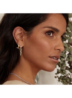 Mevecco Women Gold Huggie Hoop Earrings Dangle Drop 14K Gold Filled Small Boho Beach Simple Delicate Handmade Hypoallergenic Jewelry Gift  - Image 2