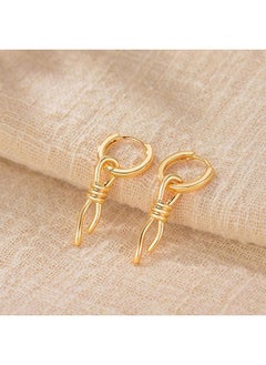 Mevecco Women Gold Huggie Hoop Earrings Dangle Drop 14K Gold Filled Small Boho Beach Simple Delicate Handmade Hypoallergenic Jewelry Gift  - Image 5