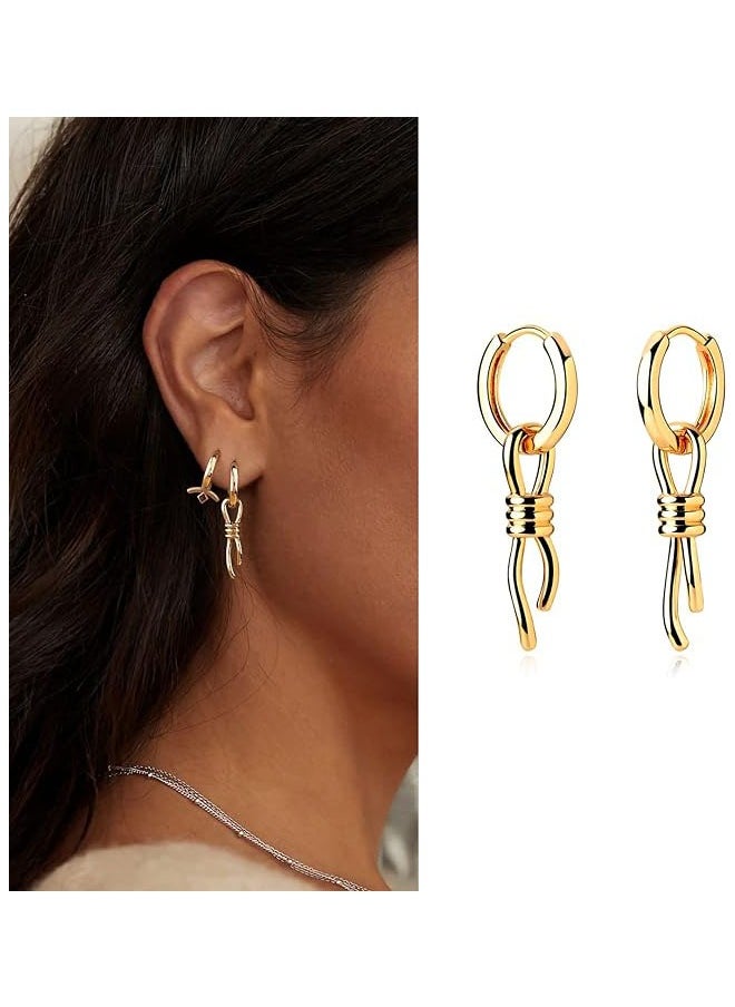Mevecco - Women Gold Huggie Hoop Earrings Dangle Drop 14K Gold Filled Small Boho Beach Simple Delicate Handmade Hypoallergenic Jewelry Gift - Image 1