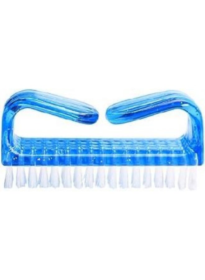 Nail brush with handle for cleaning fingernails, pedicure and foot exfoliation (multi-colored) - Image 3