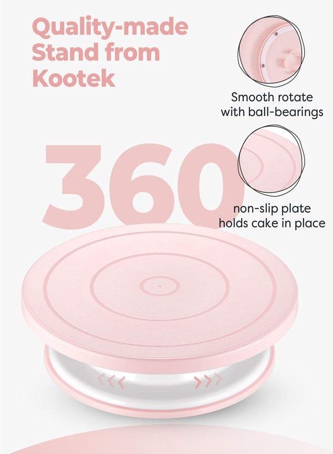Kootek 71PCs Cake Decorating Kit, Baking Supplies Tools - Includes Cake Stand Turntable, 12 Icing Piping Tips Set, 2 Frosting Spatulas, 3 Scrapers, 50+2 Piping Bags, Coupler, Video Tutorial, Booklet - Image 3